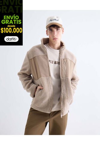 Chaqueta  Para Hombre Trucker Color Beige Marca Seven Seven #45080499 Seven Seven