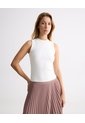 Camiseta Larga En Rib  Para Mujer Blanco Seven Seven de Seven Seven