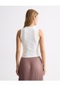 Camiseta Larga En Rib  Para Mujer Blanco Seven Seven de Seven Seven