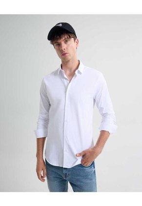 Camisa Para Hombre Manga Larga Cuello Casual M Color Marfil Marca Seven Seven #45012114