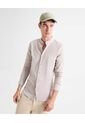 Camisa Para Hombre Manga Larga Sin Bolsillo Cuello Neru Color Piel Marca Seven Seven #45012118 de Seven Seven