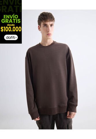 Buzo  Para Hombre Cuello Redondo Color Café Marca Seven Seven #45060729 Seven Seven