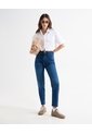 Jeans Mom Tono Medio  Para Mujer Azul Seven Seven de Seven Seven