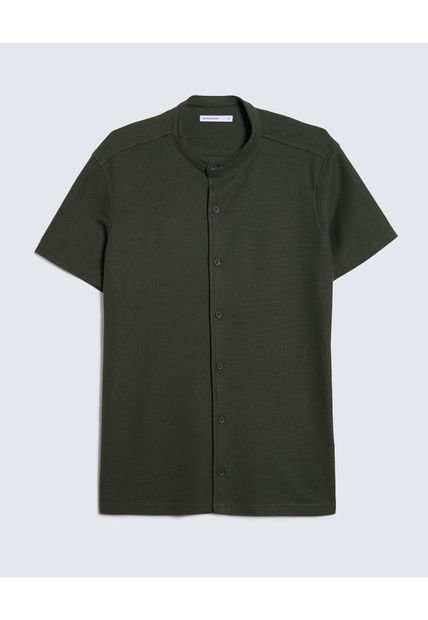 Camisa Para Hombre Manga Corta  Color Verde Oscuro Marca Seven Seven #45012042