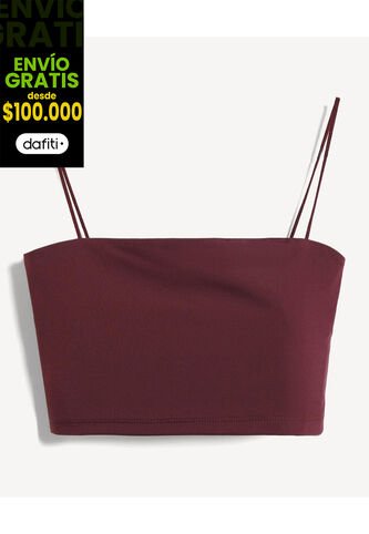 Camiseta  Para Mujer Manga Sisa Moda Color Vino Marca Seven Seven #28096573 Seven Seven