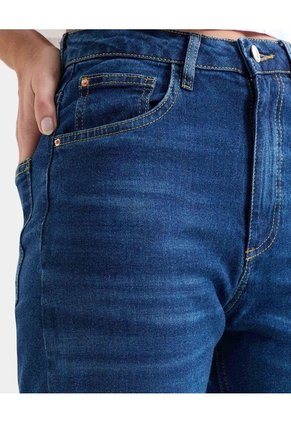 Jeans Mom Tono Medio  Para Mujer Azul Seven Seven