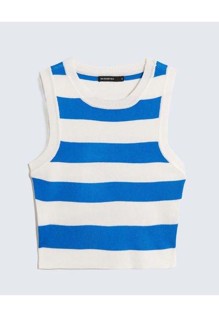 Camiseta De Mujer Manga Sisa Seven Color Azul #28096160