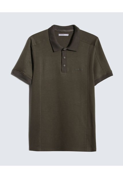 Polo Para Hombre Cuello Tejido  Color Verde Oliva Marca Seven Seven #45110841