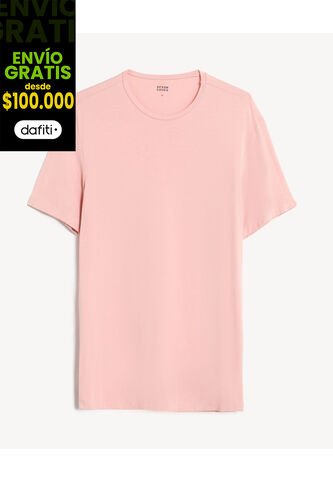 Camiseta  Para Hombre Manga Corta Cuello Redondo Color Rosa Marca Seven Seven #45092843 Seven Seven