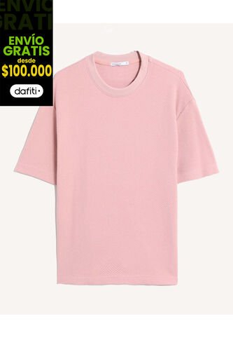 Camiseta  Para Hombre Manga Corta Cuello Redondo Color Rosa Marca Seven Seven #45092831 Seven Seven