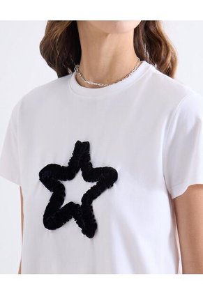 Camiseta Para Mujer Manga Corta Cuello Redondo Color Crudo Marca Seven Seven #28096534