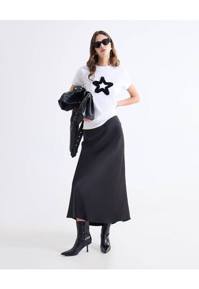 Camiseta Para Mujer Manga Corta Cuello Redondo Color Crudo Marca Seven Seven #28096534