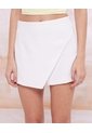 Falda Short Cruzado  Para Mujer Crudo Seven Seven de Seven Seven