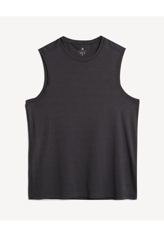 Camiseta Deportiva Texturizada Manga Sisa  Para Hombre Negro Seven Seven Seven Seven