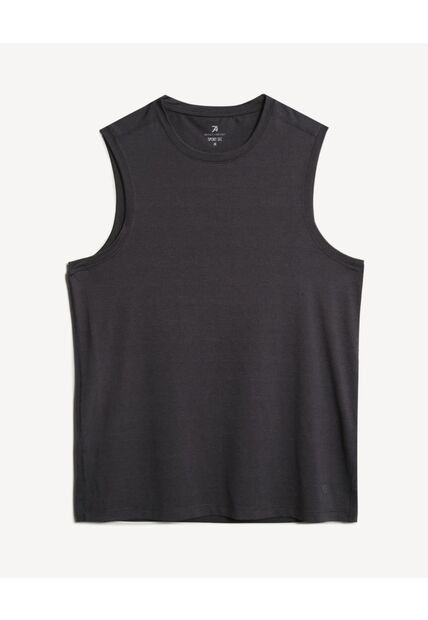 Camiseta Deportiva Texturizada Manga Sisa  Para Hombre Negro Seven Seven