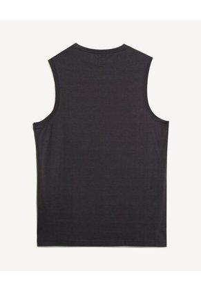 Camiseta Deportiva Texturizada Manga Sisa  Para Hombre Negro Seven Seven