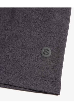 Camiseta Deportiva Texturizada Manga Sisa  Para Hombre Negro Seven Seven