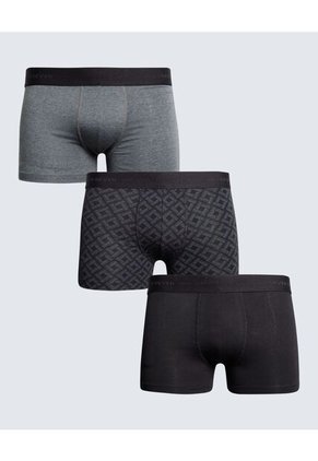 Pack X 3 Bóxer Corto X3 Para Hombre Gris Seven Seven