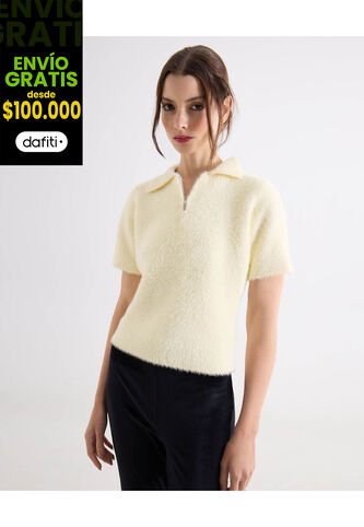 Camiseta  Para Mujer Manga Corta Moda Color Amarillo Marca Seven Seven #28096576 Seven Seven