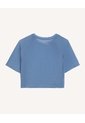 Camiseta Crop Deportiva En Mesh  Para Mujer Azul Seven Seven de Seven Seven
