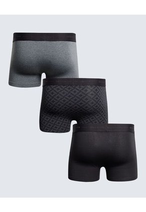 Pack X 3 Bóxer Corto X3 Para Hombre Gris Seven Seven