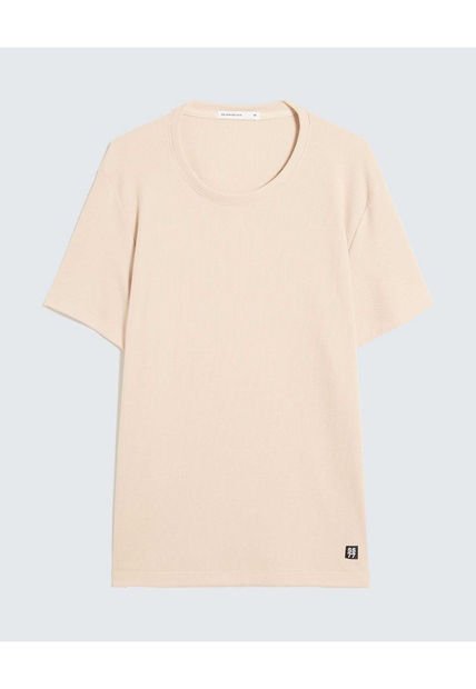 Camiseta Para Hombre Manga Corta Cuello Redondo Color Beige Marca Seven Seven #45092709