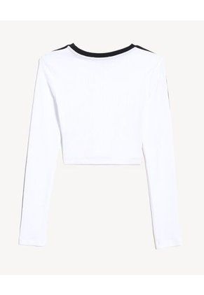 Camiseta Para Mujer Manga Larga Cuello Redondo Color Marfil Marca Seven Seven #28096396