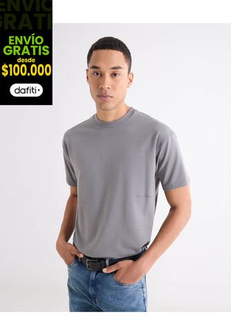 Camiseta  Para Hombre Manga Corta Cuello Redondo Color Gris Marca Seven Seven #45092814 Seven Seven