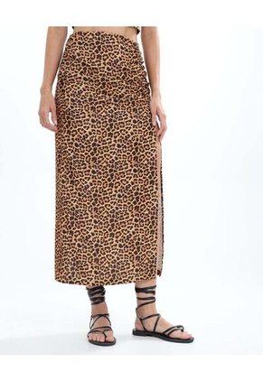 Falda Para Mujer Medio Color Naranja Marca Seven Seven #28140887