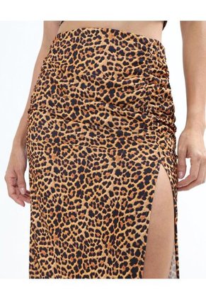 Falda Para Mujer Medio Color Naranja Marca Seven Seven #28140887