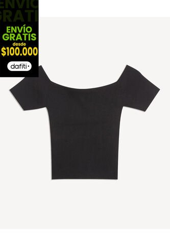 Camiseta Para Mujer Manga Corta Moda Color Negro Marca Seven Seven #28096420 Seven Seven