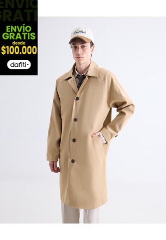 Chaqueta Para Hombre Trench Color Camel Marca Seven Seven #45080510 Seven Seven