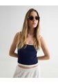 Camiseta Para Mujer Manga Sisa Moda Color Azul Marca Seven Seven #28096290 de Seven Seven