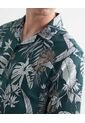 Camisa Resort Estampada  Para Hombre Verde Seven Seven de Seven Seven