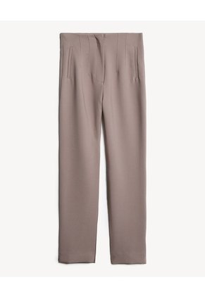 Pantalón Culotte Con Cintura Estructurada  Para Mujer Café Seven Seven