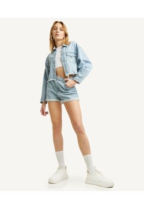 Short Para Mujer  Color Azul Claro Marca Seven Seven #28190582