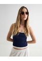 Camiseta Para Mujer Manga Sisa Moda Color Azul Marca Seven Seven #28096290 de Seven Seven