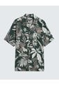Camisa Resort Estampada  Para Hombre Verde Seven Seven de Seven Seven