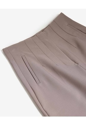 Pantalón Culotte Con Cintura Estructurada  Para Mujer Café Seven Seven