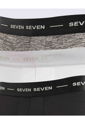 Pack X 3 Bóxer Medio En Microfibra X3 Para Hombre Blanco Seven Seven