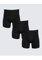 Pack X 3 Bóxer Medio X3 Para Hombre Negro Seven Seven de Seven Seven