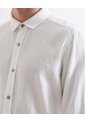 Camisa En Efecto Lino  Para Hombre Marfil Seven Seven de Seven Seven