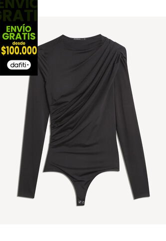 Camiseta Para Mujer Manga Larga Cuello Alto Color Negro Marca Seven Seven #28096523 Seven Seven