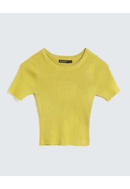 Camiseta Para Mujer Manga Corta Color Verde Claro Marca Seven Seven #28096165