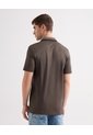 Polo Sport Binado En Contraste Neutro  Para Hombre Café Seven Seven de Seven Seven