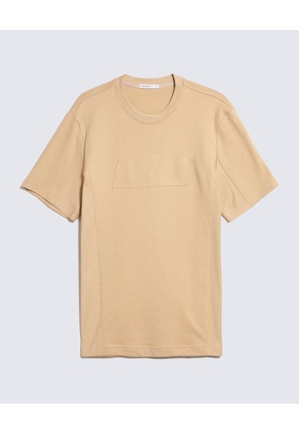 Camiseta Con Bordado  Para Hombre Beige Seven Seven