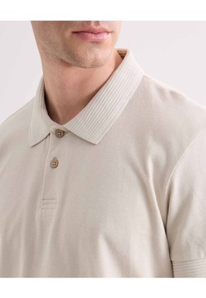 Polo Para Hombre Cuello Tejido Sin Bolsillo Color Blanco Marca Seven Seven #45110910