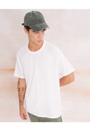 Camiseta Manga Corta Texturizada  Para Hombre Crudo Seven Seven