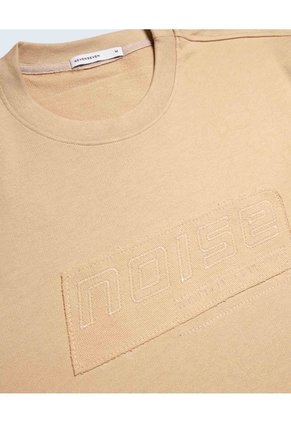 Camiseta Con Bordado  Para Hombre Beige Seven Seven