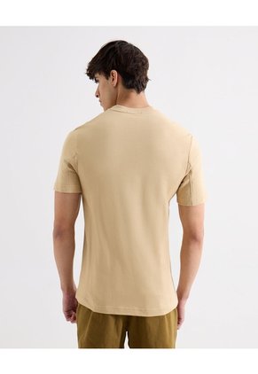 Camiseta Con Bordado  Para Hombre Beige Seven Seven